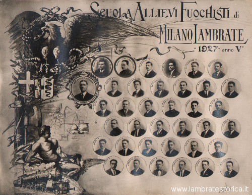 Scuola allievi fuochisti di Milano Lambrate 1927