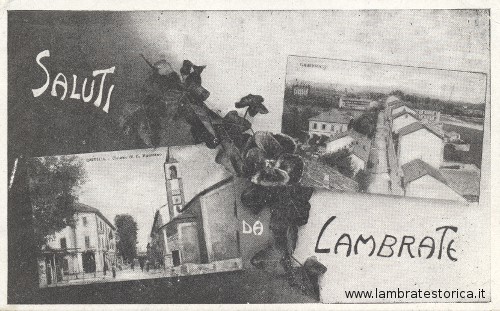 Cartolina saluti da Lambrate 1917